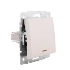 Выключатель RAIN с подсветкой жемчужно-белый перламутр механизм