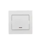 DERIY Выкл. с подсв. ПБТ белый