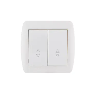 Демет Выключатель проходной двойной белый