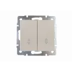 Выключатель RAIN проходной 2-ой крем механизм