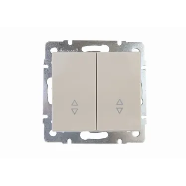 Выключатель RAIN проходной 2-ой крем механизм