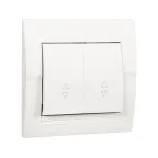 DERIY Выключатель проходной х2 ПБТ белый