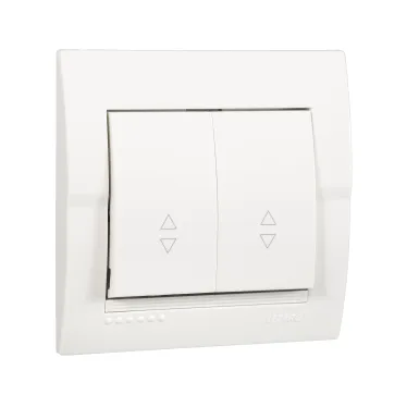 DERIY Выключатель проходной х2 ПБТ белый