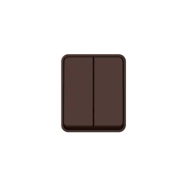 AtlasDesign PROFI IP54 О/У 2-клавишный ВЫКЛЮЧАТЕЛЬ 10 АХ, КОРИЧНЕВЫЙ