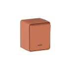 AtlasDesign PROFI IP54 О/У 1-клавишный ВЫКЛЮЧАТЕЛЬ с подсветкой 10 АХ, ТЕРРАКОТОВЫЙ