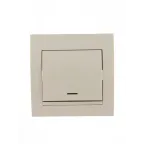 DERIY Выключатель с подсветкой ПБТ крем