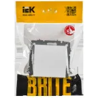 BRITE Выключатель 1-клавишный проходной 10А безвинтовое крепление ВС11-1-6-БрАБ арктический белый IEK