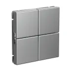 ARTGALLERY 4-клавишный ВЫКЛЮЧАТЕЛЬ СЦЕНАРНЫЙ, сх. 1, АЛЮМИНИЙ