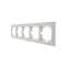 MIRA Рамка 5 постов горизонтальная белая без вставок