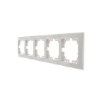 MIRA Рамка 5 постов горизонтальная белая без вставок