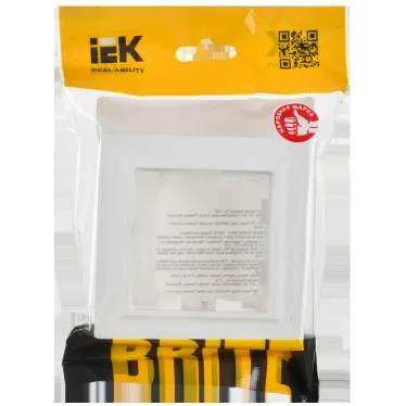 BRITE Рамка 1-местная IP44 РУ-1-БрАБ-44 арктический белый IEK