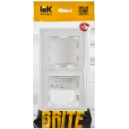 BRITE Рамка 2-местная IP44 РУ-2-БрАБ-44 арктический белый IEK