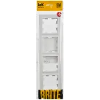 BRITE Рамка 4-местная РУ-4-БрАБ арктический белый IEK