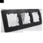 Рамка трехместная, скрытой установки, цвет черный