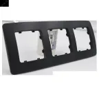 Рамка трехместная, скрытой установки, цвет черный