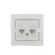 Мира Розетка RJ 45 х2 белый с вст сер