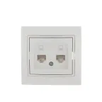 Мира Розетка RJ 45 х2 белый с вст сер