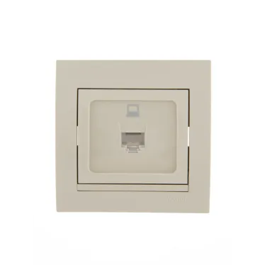 DERIY Розетка RJ45 крем