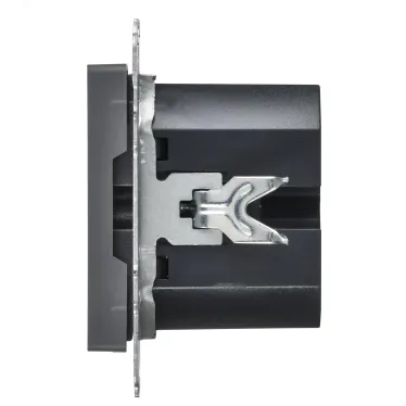 BRITE Розетка USB C 65Вт высокоскоростная зарядка РЮ12-1-БрГ графит IEK