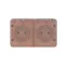 AtlasDesign PROFI IP54 О/У РОЗЕТКА двойная с з/к со шторками 16А, ТЕРРАКОТОВЫЙ