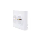 VESNA Розетка двойная с защитой от детей ПБТ белая