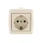 HATA Розетка с заземлением бежевая