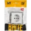 BRITE Розетка 1-местная с заземлением без защитных шторок 16А безвинтовое крепление РС21-1-0-БрАБ арктический белый IEK
