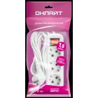 Удлинитель бытовой OPE-S-03-150-ESC-3x0.75 с заземлением с выключателем 3 розетки 1,5м ПВС 3х0,75 2200Вт