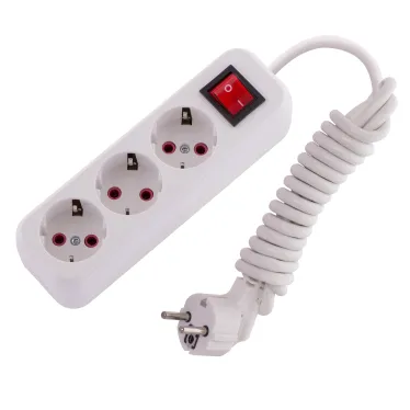 Удлинитель 3х2м с заземлением с выключателем