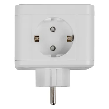 Разветвитель сетевой с выключателем, с/з,2 гнезда.2USB+1TYPE C 16А, 3500Вт Белый. S-GES2-16SBUC WHITE