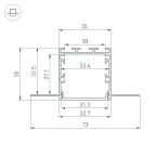 Профиль LINIA32-FANTOM-3000 ANOD (ARL, Алюминий)
