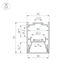 Профиль IP-LINE-5475-2000 ANOD (ARL, Алюминий)