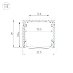 Профиль WIDE-H20-2000 ANOD (Arlight, Алюминий)