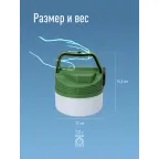 Фонарь кемпинговый аккум/16Вт+3Вт/Li-ion18650 2400mAh/Powerbank/индикатор/USBшнур