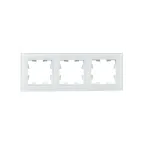 BRITE Рамка 3 поста РУ-3-2-Бр стекло белый матовый IEK