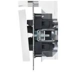 BRITE Выключатель 2-клавишный перекрестный 10А ВС10-2-3-БрАБ арктический белый IEK