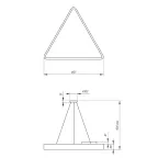 Светильник светодиодный Geometria Delta SPO-152-W-40K-048 48Вт 4000К 3500Лм IP40 800х800х80 белый подвесной