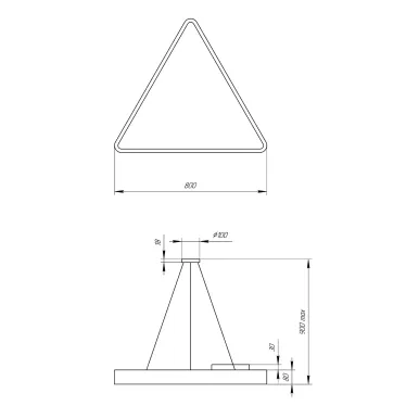 Светильник светодиодный Geometria Delta SPO-152-W-40K-048 48Вт 4000К 3500Лм IP40 800х800х80 белый подвесной