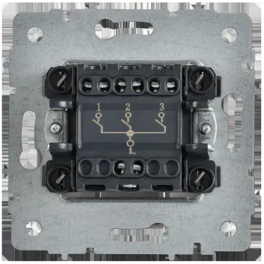 BRITE Выключатель 3-клавишный 10А ВС10-3-0-БрАБ арктический белый IEK