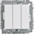 BRITE Выключатель 3-клавишный 10А ВС10-3-0-БрАБ арктический белый IEK