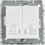 BRITE Выключатель 2-клавишный с индикацией для отелей 10А ВС10-2-9-БрАБ арктический белый IEK