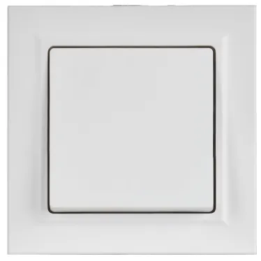 BRITE Выключатель 1-клавишный 10А в сборе ВСР10-1-0-БрАБ арктический белый IEK