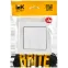 BRITE Выключатель 1-клавишный 10А в сборе ВСР10-1-0-БрАБ арктический белый IEK