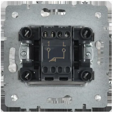 BRITE Выключатель 1-клавишный самовозвратный 10А ВС10-1-4-БрАБ арктический белый IEK