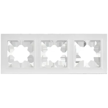 BRITE Рамка 3-местная РУ-3-БрАБ арктический белый IEK