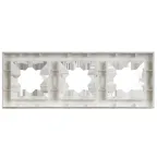 BRITE Рамка 3-местная РУ-3-БрАБ арктический белый IEK