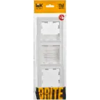 BRITE Рамка 3-местная РУ-3-БрАБ арктический белый IEK