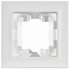 BRITE Рамка 1-местная IP44 РУ-1-БрАБ-44 арктический белый IEK