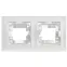 BRITE Рамка 2-местная IP44 РУ-2-БрАБ-44 арктический белый IEK