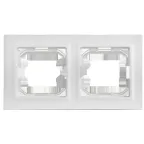 BRITE Рамка 2-местная IP44 РУ-2-БрАБ-44 арктический белый IEK